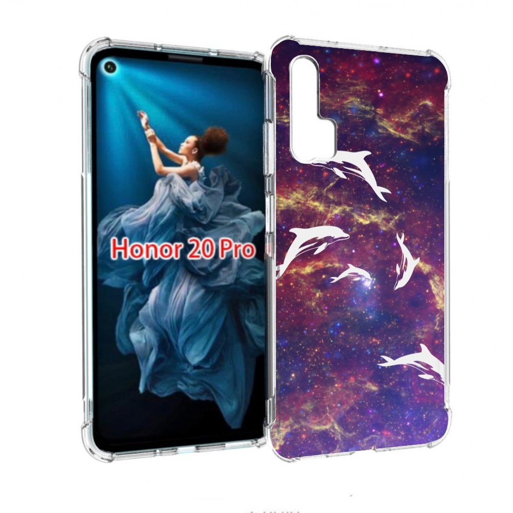 

Чехол бампер MyPads Космические-дельфины для Honor 20 Pro против, Прозрачный, Tocco