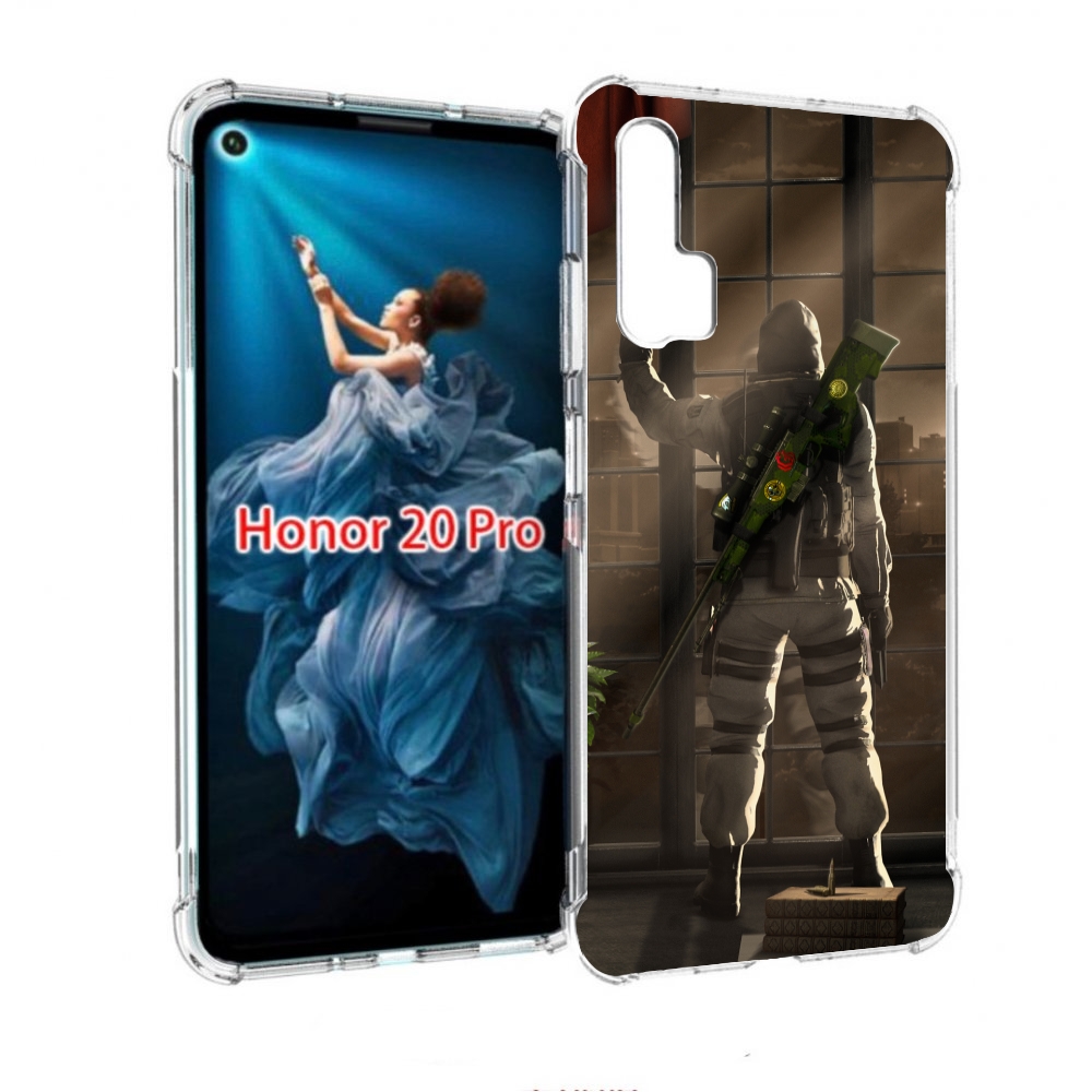 

Чехол бампер MyPads Контр-Страйк-в-дыму для Honor 20 Pro противо, Прозрачный, Tocco