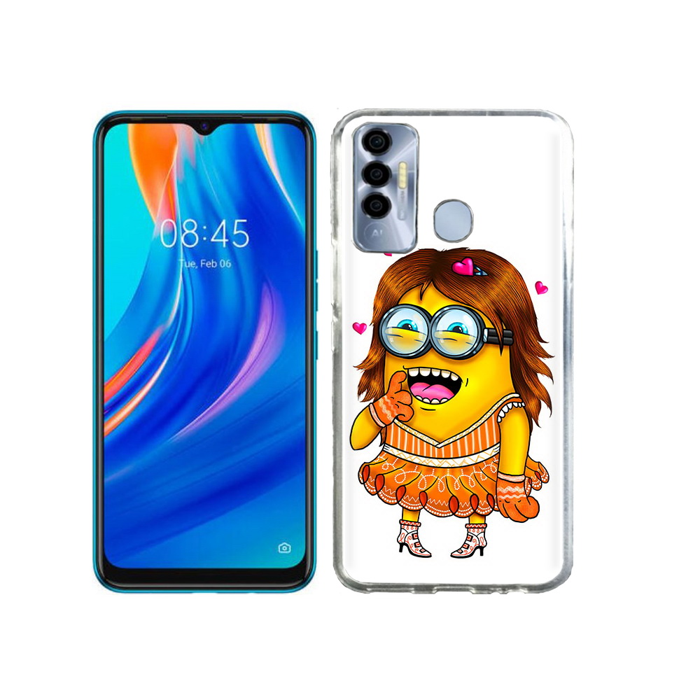 

Чехол MyPads Tocco для Tecno Spark 7P Миньон девочка, Прозрачный, Tocco