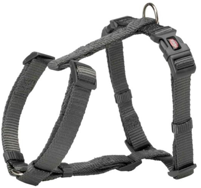 

Шлейка для собак TRIXIE Premium H-Harness, L, XL, нейлон, пластик, серый, 75–120 см/25 мм, H-harness