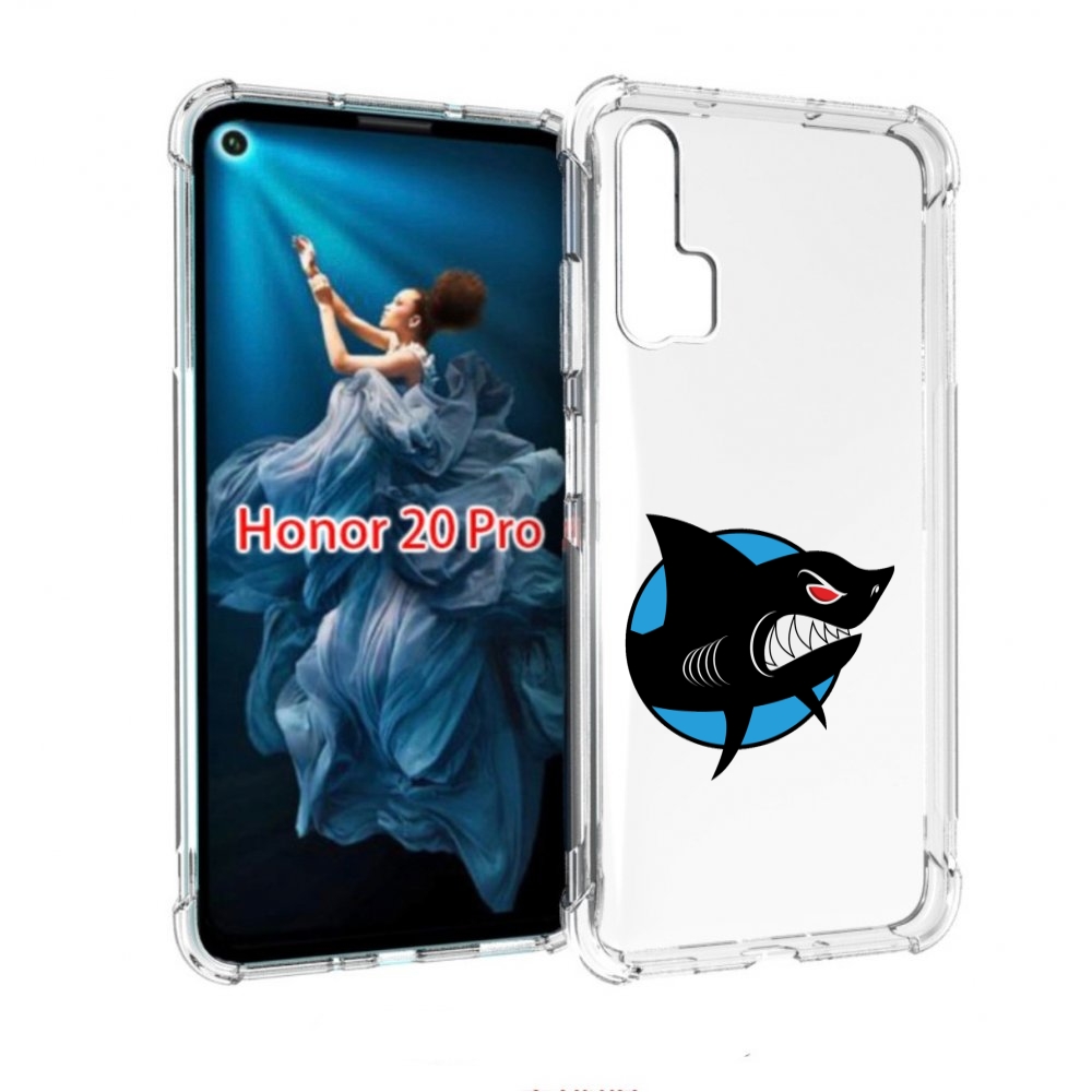 

Чехол бампер MyPads Злая-акула для Honor 20 Pro противоударный, Прозрачный, Tocco