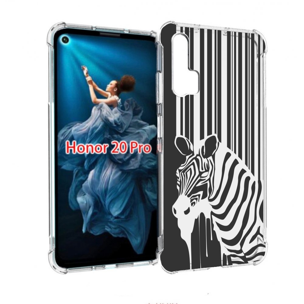 

Чехол бампер MyPads Зебра для Honor 20 Pro противоударный, Прозрачный, Tocco