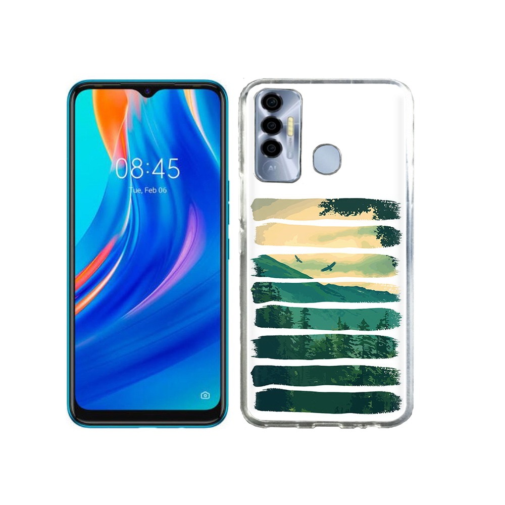 

Чехол MyPads Tocco для Tecno Spark 7P Лесная чаща, Прозрачный, Tocco