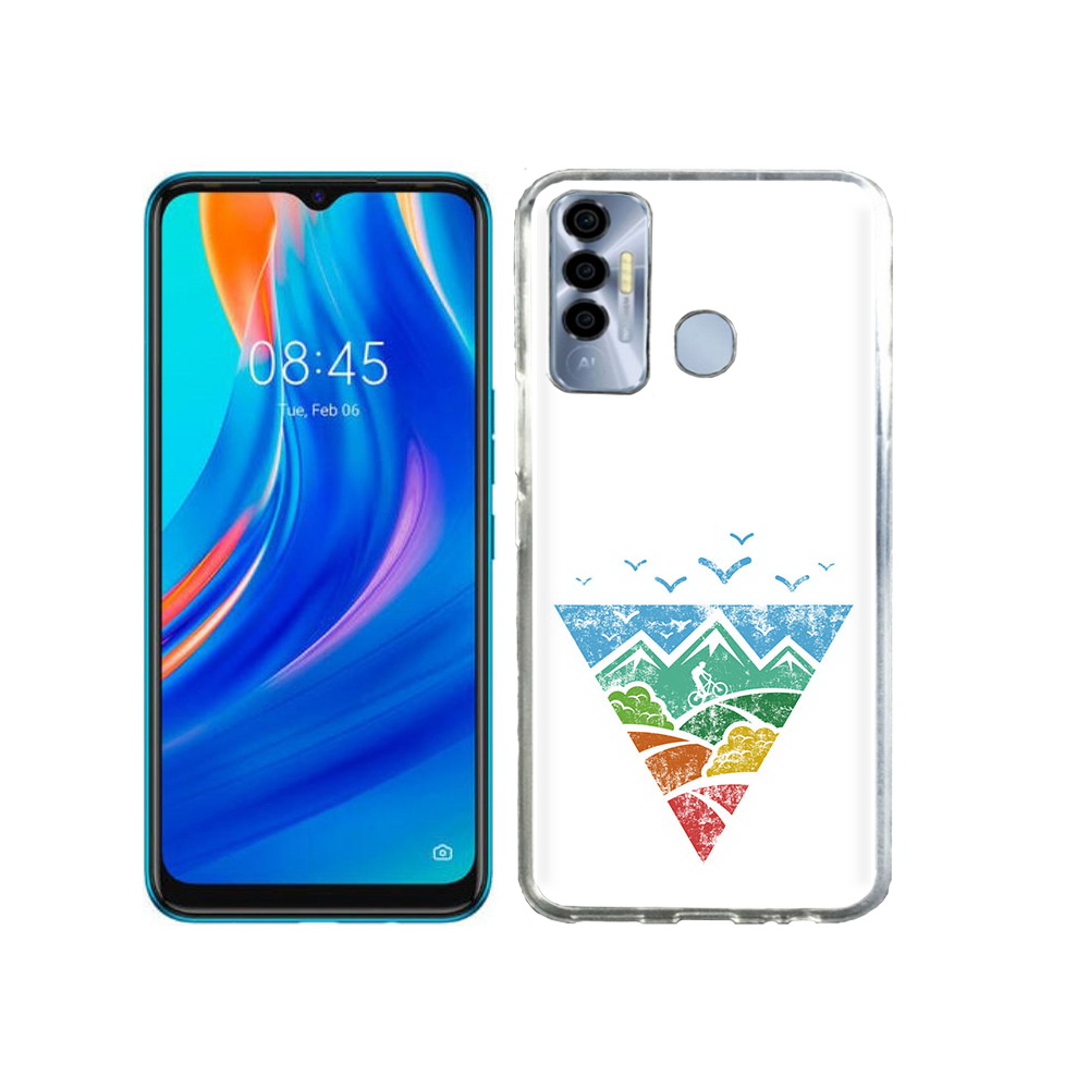 

Чехол MyPads Tocco для Tecno Spark 7P Лес земля море чайки, Прозрачный, Tocco