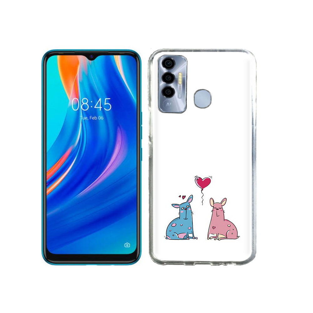 

Чехол MyPads Tocco для Tecno Spark 7P Лама любовь, Прозрачный, Tocco