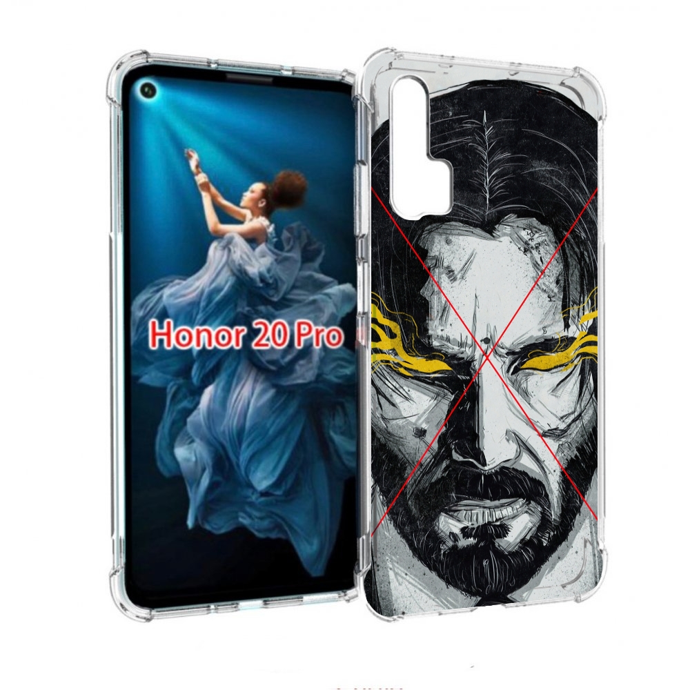

Чехол бампер MyPads Джон-Уик для Honor 20 Pro противоударный, Прозрачный, Tocco