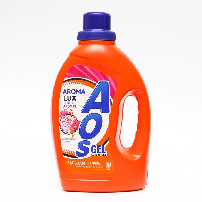 

Жидкое средство для стирки Aos Aroma Lux, гель, универсальное, 1.3 л