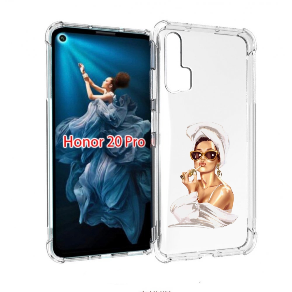 

Чехол бампер MyPads Девушка-утром женский для Honor 20 Pro проти, Прозрачный, Tocco