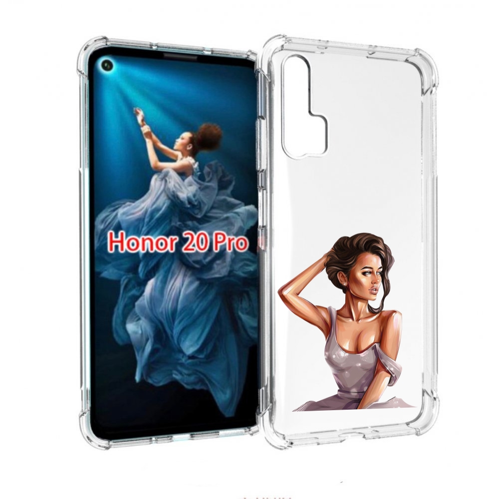 

Чехол бампер MyPads Девушка-с-прической женский для Honor 20 Pro, Прозрачный, Tocco