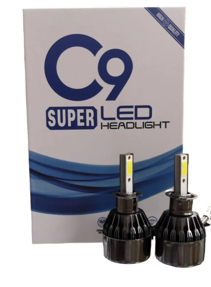 фото Светодиодные лампы led headlight c9 h3, комплект 2 шт. nobrand