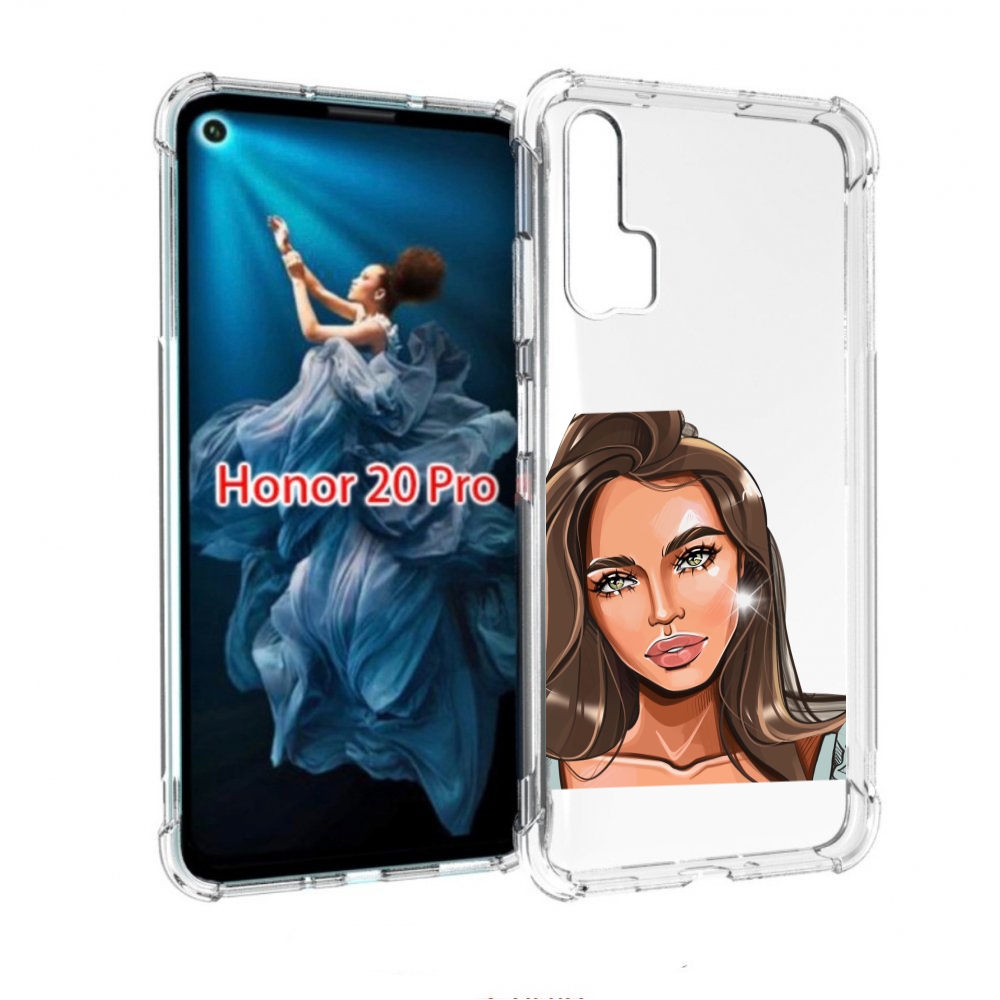 

Чехол бампер MyPads Девушка-с-зелеными-глазами для Honor 20 Pro, Прозрачный, Tocco