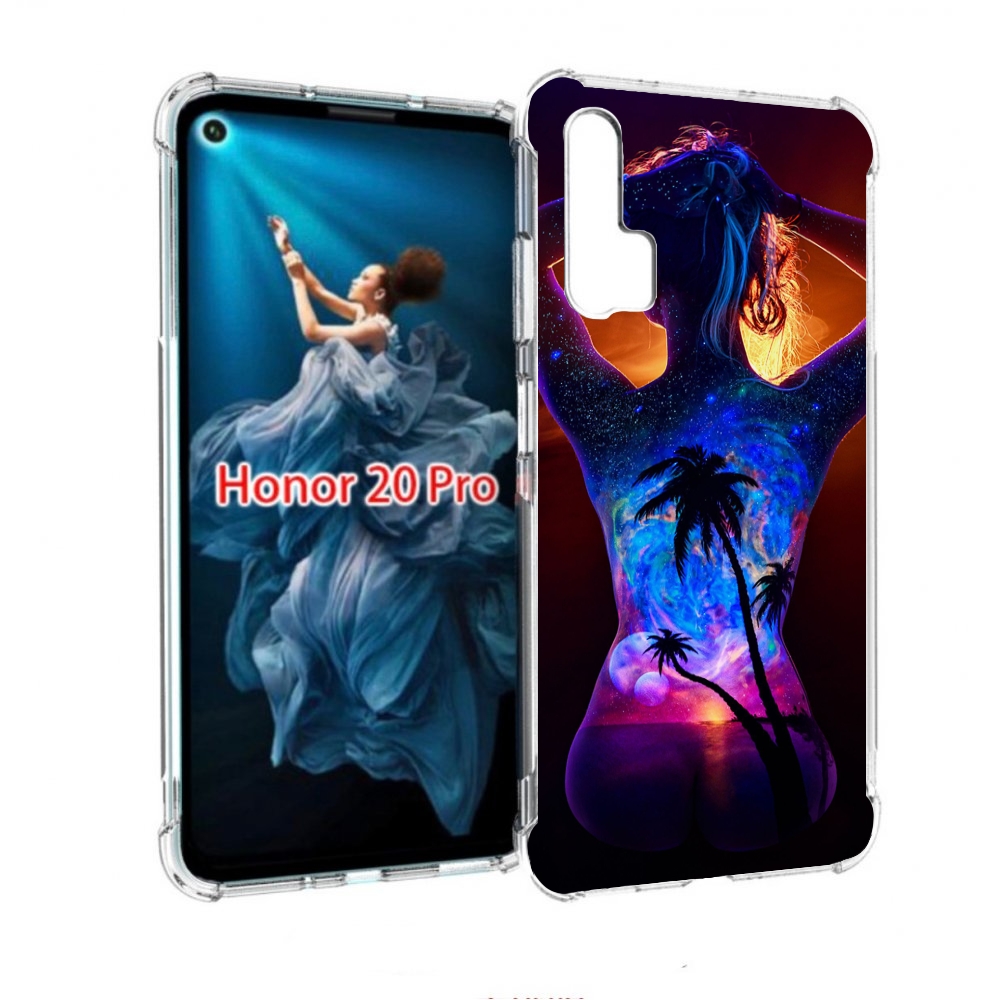 

Чехол бампер MyPads Девушка-и-пальмы женский для Honor 20 Pro пр, Прозрачный, Tocco