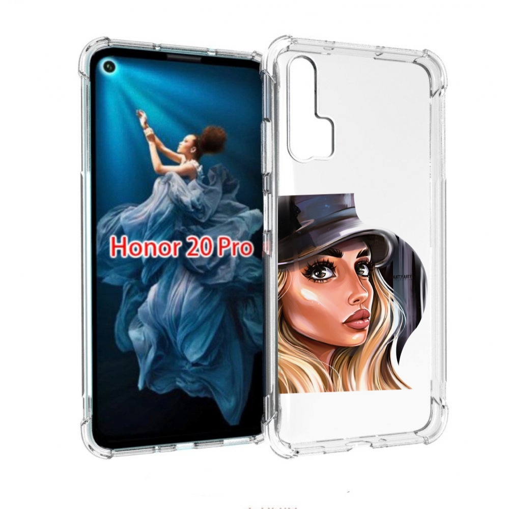 

Чехол бампер MyPads Девушка-в-шляпе женский для Honor 20 Pro про, Прозрачный, Tocco