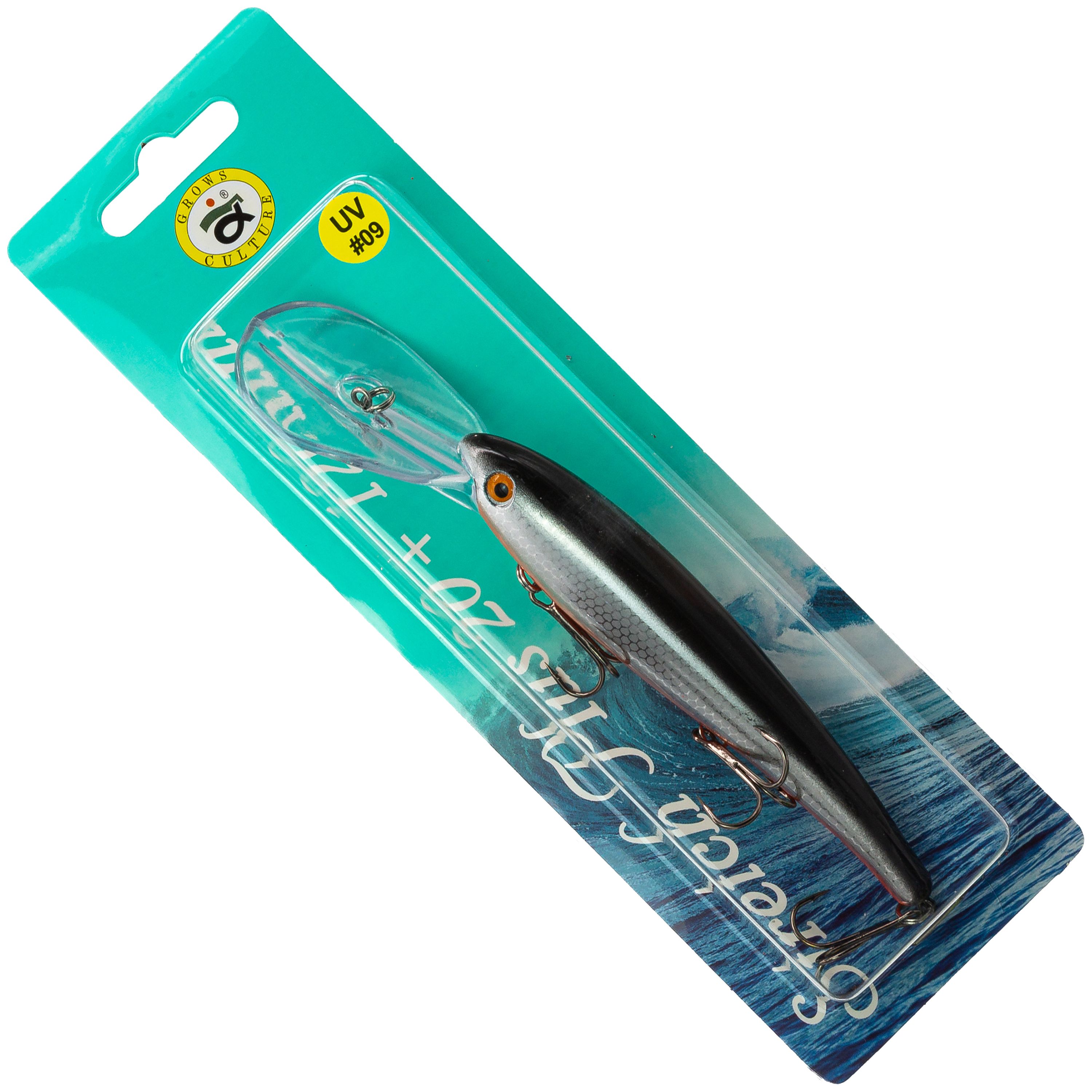 

Воблер Grows Culture Stretch Plus UV#09, 120 мм, 22 гр, плавающий, до 8 м, Разноцветный, Stretch Plus