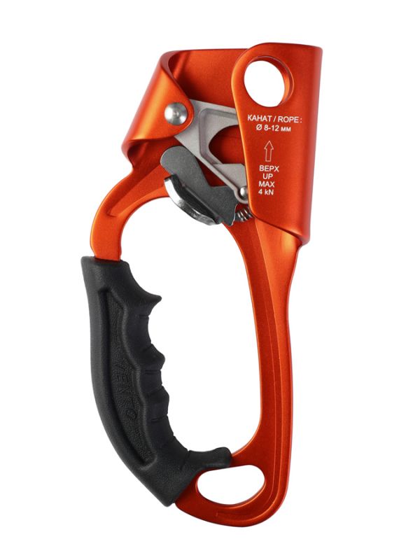 Зажим ручной Vento Жумар жёлтый Левый