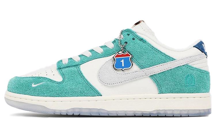 

Кеды унисекс Nike Kasina x Nike Dunk Low road sign белые 40 EU, Белый, Kasina x Nike Dunk Low road sign
