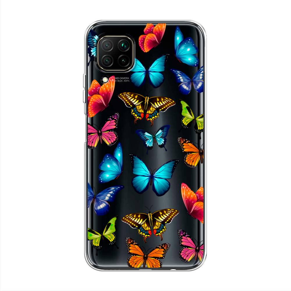фото Чехол awog "разные бабочки" для huawei p40 lite