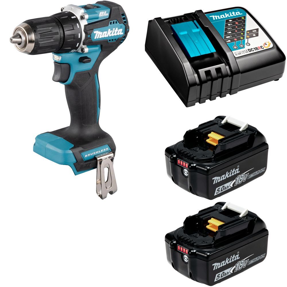 Дрель-шуруповерт аккумуляторная Makita DDF487RTE акк 2х5Ач и зу 3853000₽