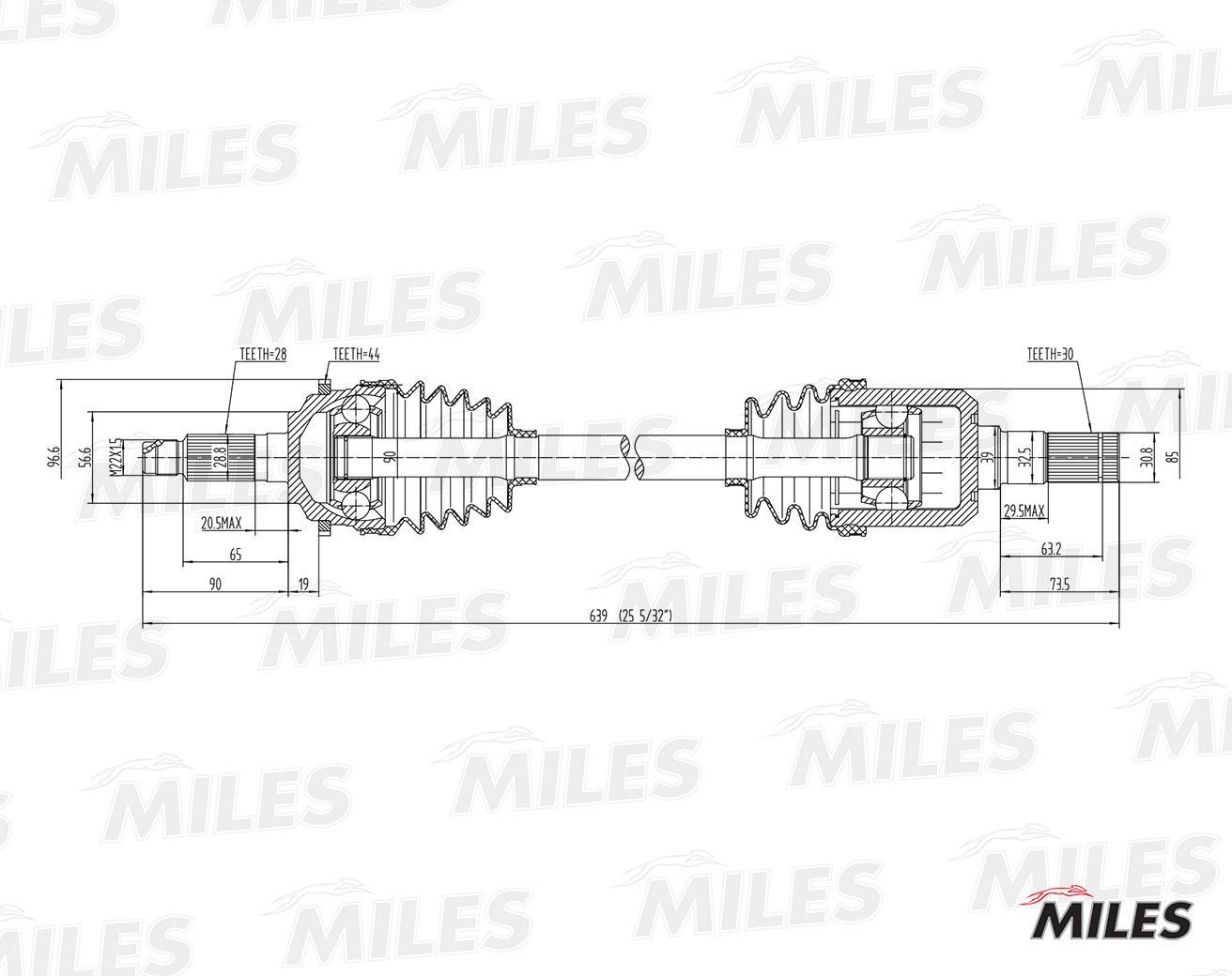 

Привод В Сборе Mazda 6 2.0 02- Лев. (Abs) Miles gc01067