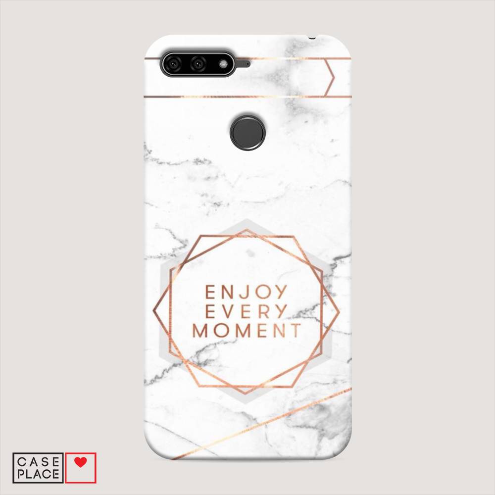 

Чехол Awog "Enjoy every moment мрамор" для Honor 7A Pro, 65420-5
