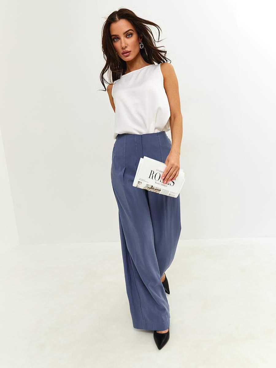 Брюки женские Peche Monnaie PM 1926 голубые M 4300₽