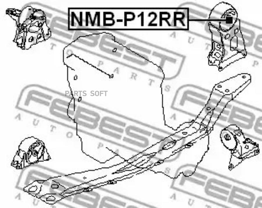 

Сайлентблок задней подушки двигателя (гидравлический) NISSAN ALMERA UK MAKE N16E 2000.02-2