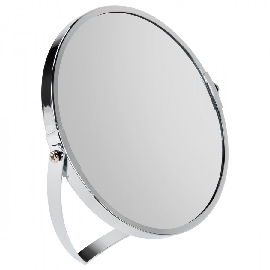 Зеркало косметическое настольное Brabix, круглое, d=17см, двустороннее, с увеличением, нер