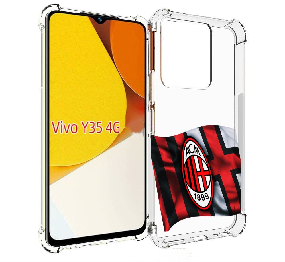 

Чехол MyPads фк милан мужской для Vivo Y35 4G 2022 / Vivo Y22, Прозрачный, Tocco