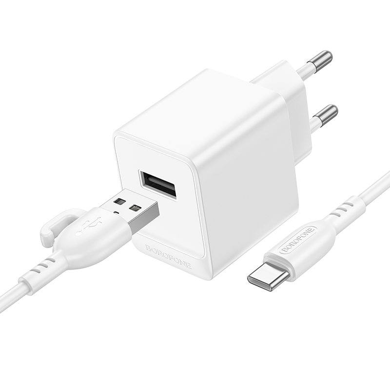 

Сетевое зарядное устройство Borofone USB Type-C 1xUSB 2.1 А белый