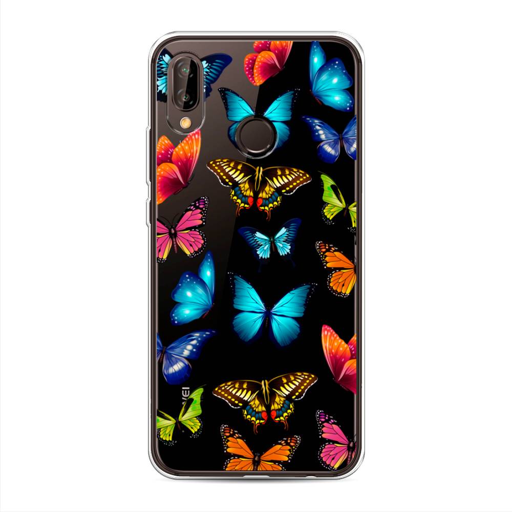 фото Чехол awog "разные бабочки" для huawei nova 3