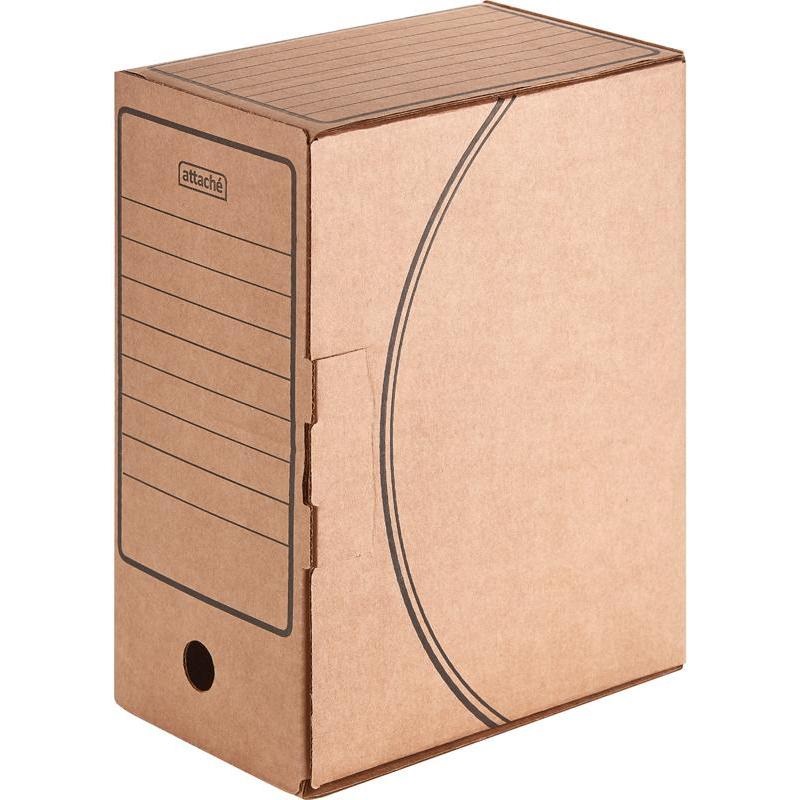 

Короб архивный Attache 320x150x240мм, до 1450 листов, гофрокартон бурый, 5шт., Коричневый