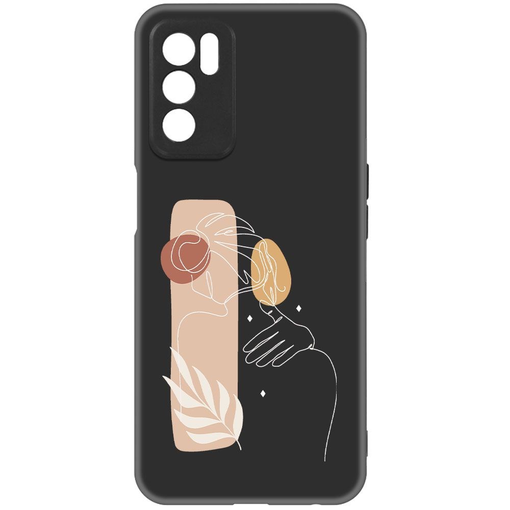 

Чехол-накладка Krutoff Soft Case Нежность для Oppo A16 черный