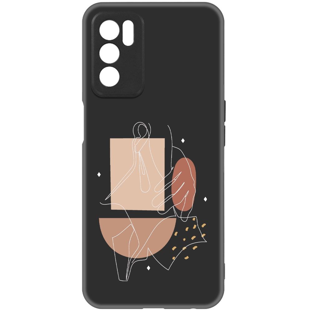 

Чехол-накладка Krutoff Soft Case Изящность для Oppo A16 черный