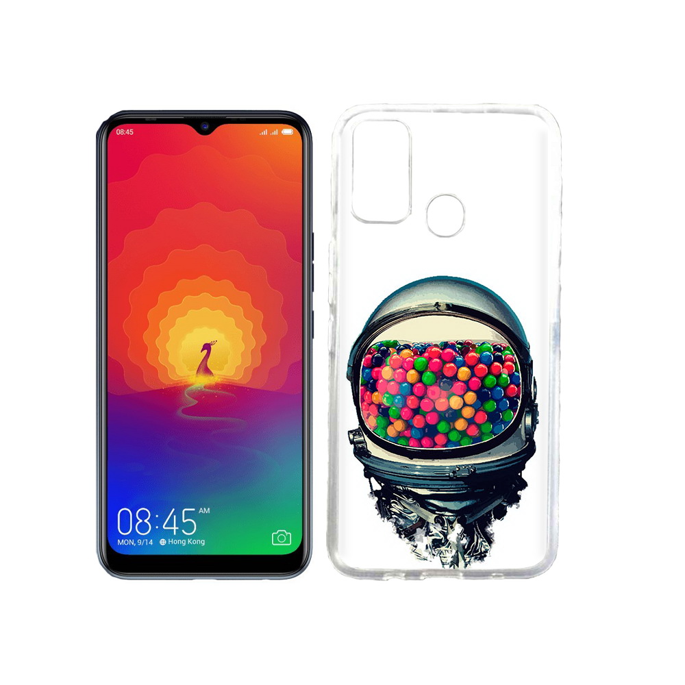 

Чехол MyPads Tocco для Tecno Spark 4 шлем космонавта, Прозрачный, Tocco