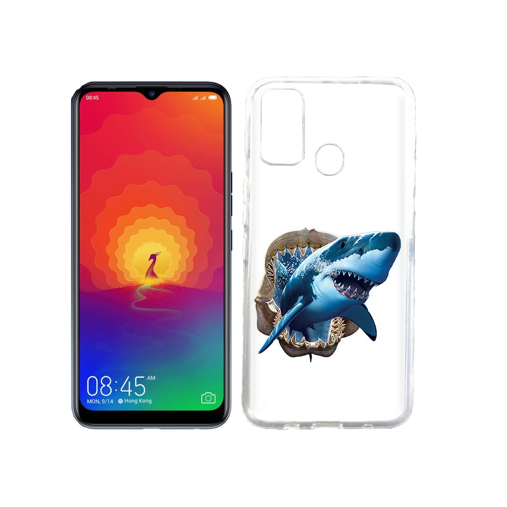 

Чехол MyPads Tocco для Tecno Spark 4 челюсти, Прозрачный, Tocco