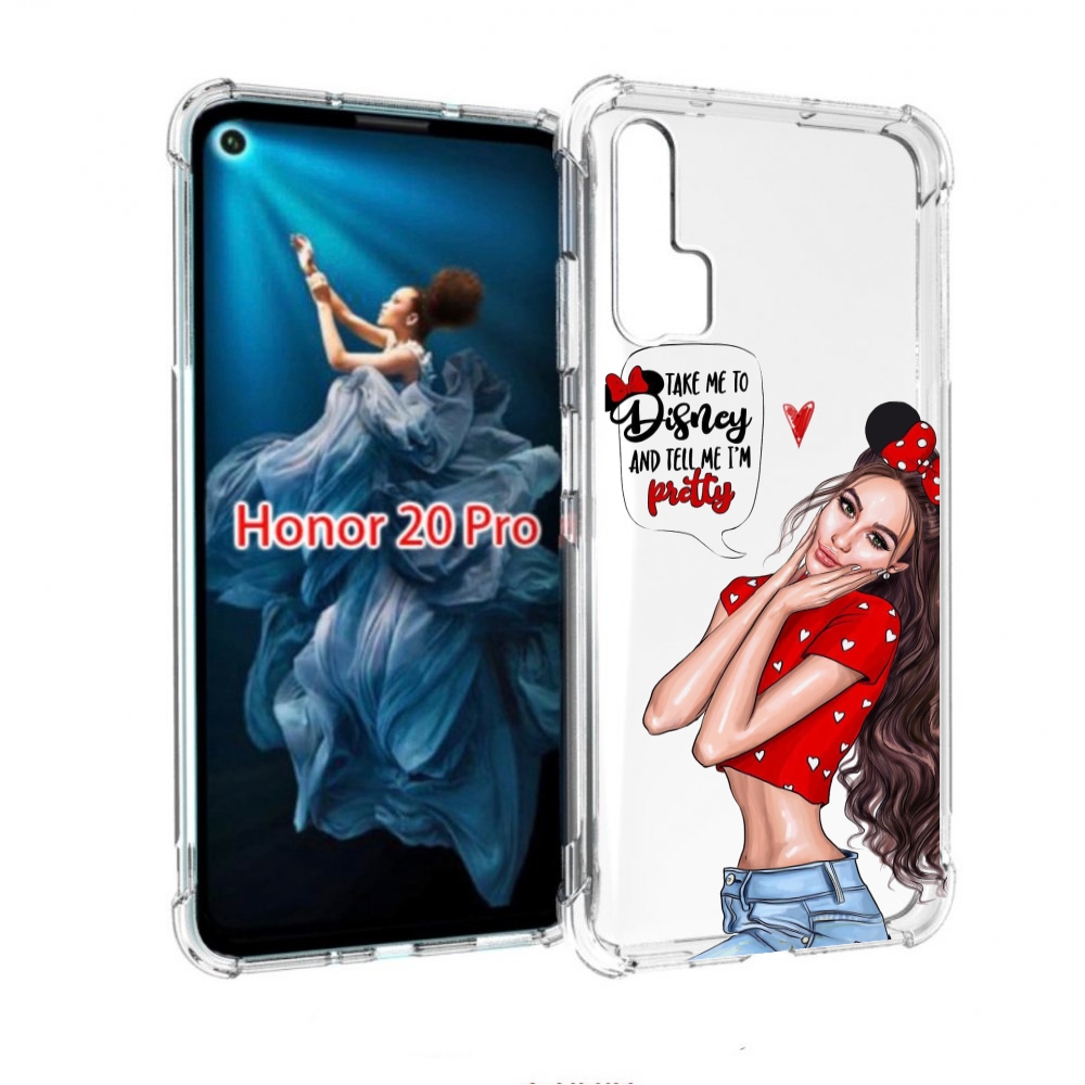 

Чехол бампер MyPads Девушка-Мини женский для Honor 20 Pro против, Прозрачный, Tocco