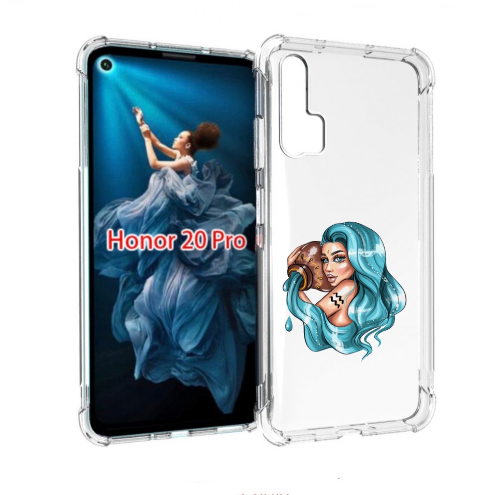 

Чехол бампер MyPads Девушка-Водолей для Honor 20 Pro противоударный, Прозрачный, Tocco