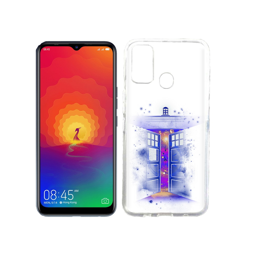 

Чехол MyPads Tocco для Tecno Spark 4 фиолетовый уголок абстракция, Прозрачный, Tocco