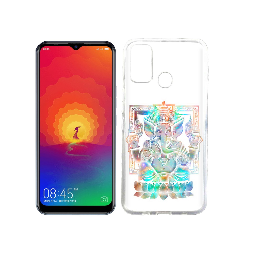 

Чехол MyPads Tocco для Tecno Spark 4 умный слон, Прозрачный, Tocco