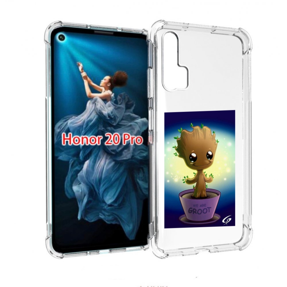 

Чехол бампер MyPads Грут для Honor 20 Pro противоударный, Прозрачный, Tocco
