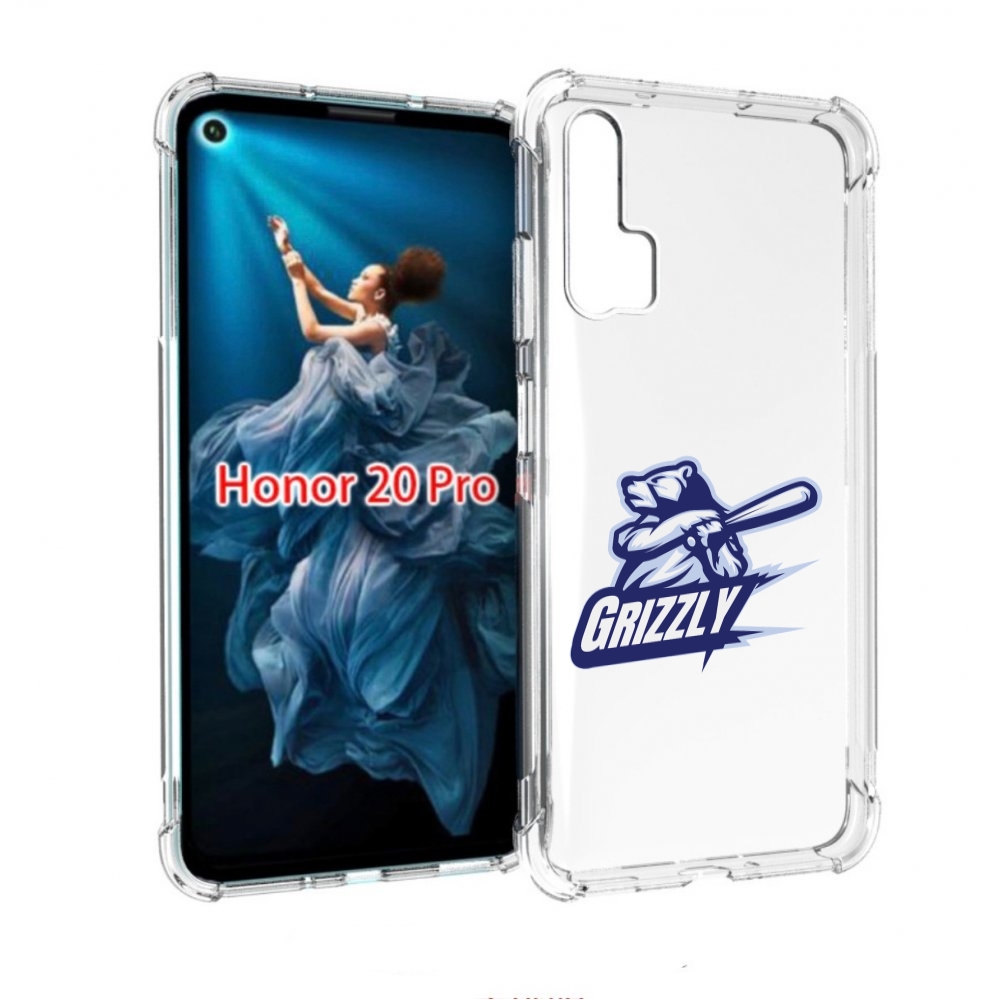 

Чехол бампер MyPads Гризли для Honor 20 Pro противоударный, Прозрачный, Tocco