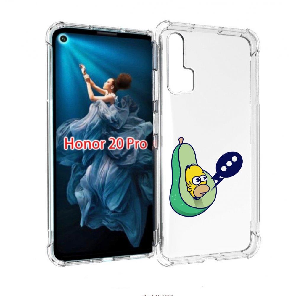 

Чехол бампер MyPads Гомер-авокадо для Honor 20 Pro противоударный, Прозрачный, Tocco