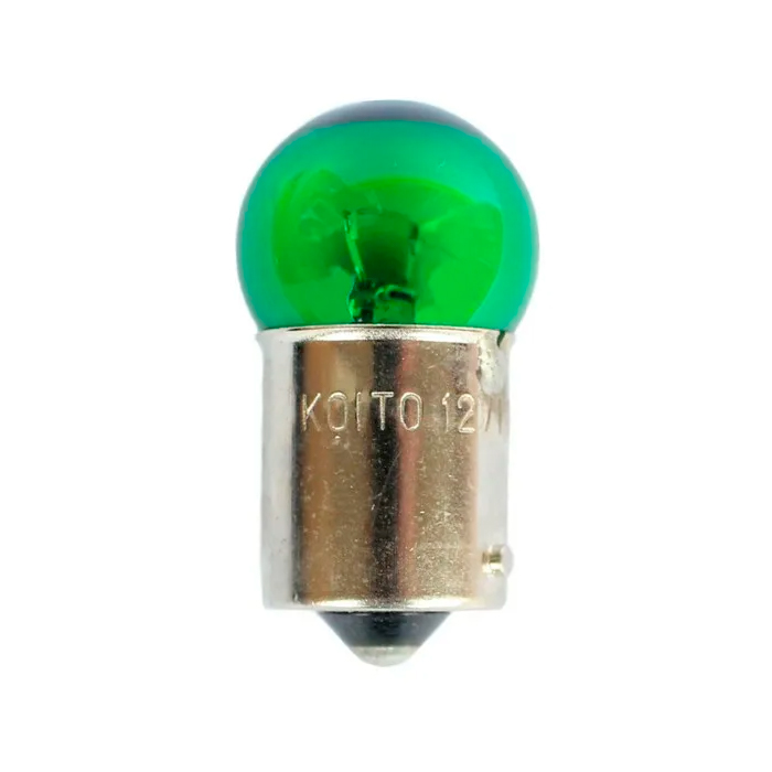 фото Лампа 12v10w ba15s g18 green koito 3441g