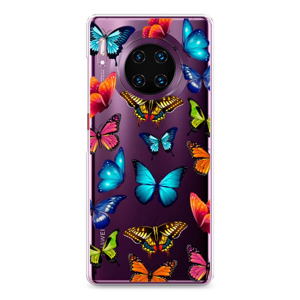 фото Чехол awog "разные бабочки" для huawei mate 30 pro