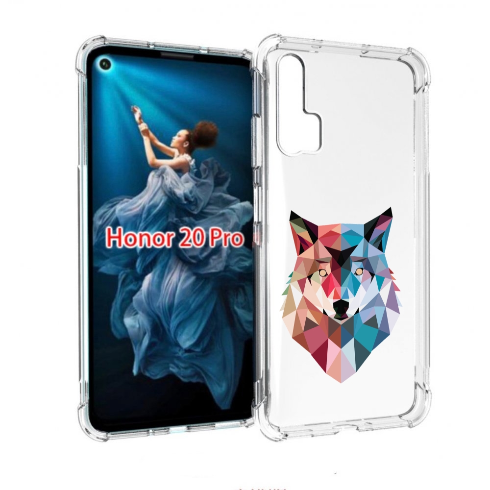 

Чехол бампер MyPads Геометрический-волк для Honor 20 Pro противо, Прозрачный, Tocco
