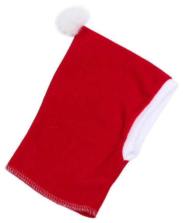 

Шапочка новогодняя, флис,  (ОМ 28-30, высота 23 см), бело-красная, Белый;красный