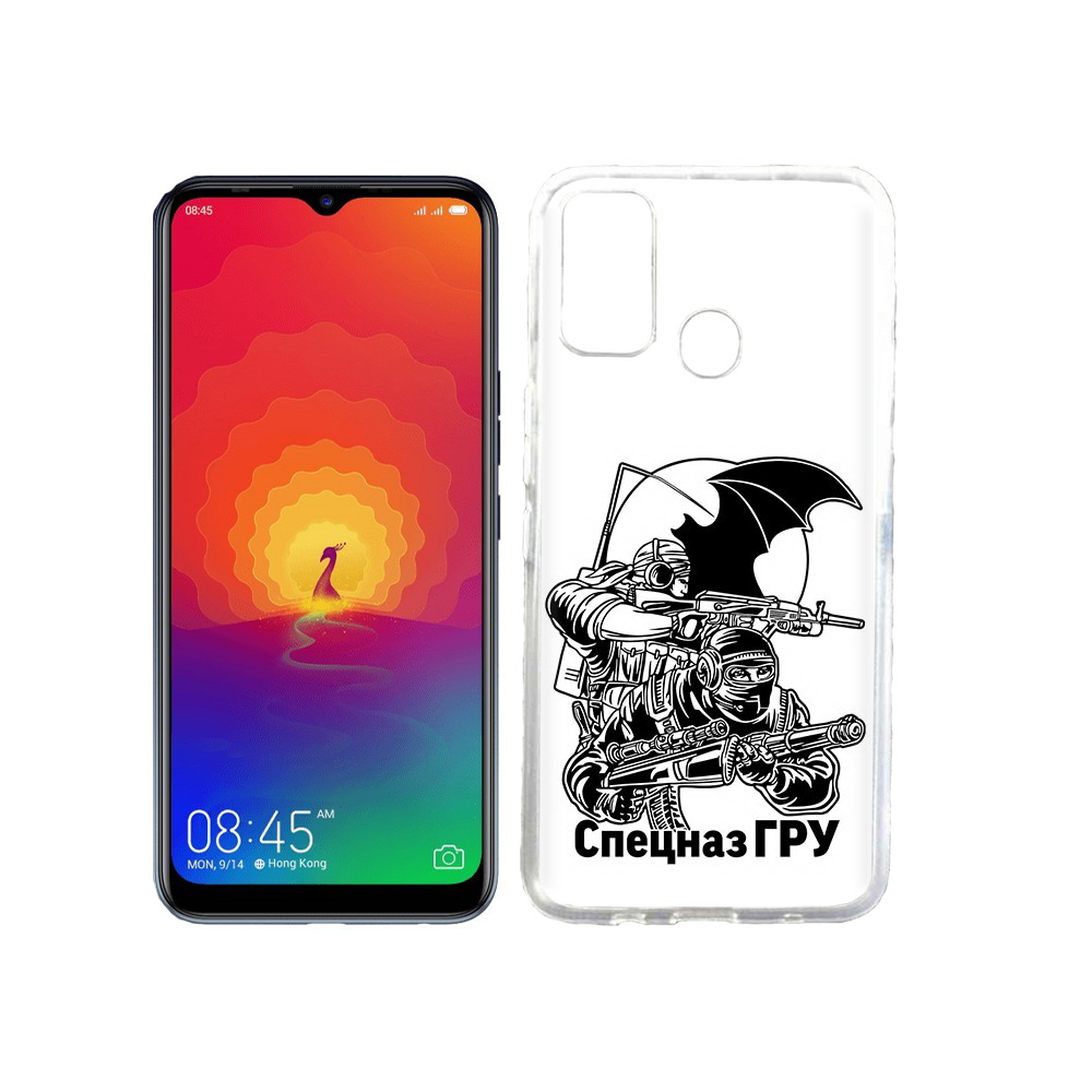 

Чехол MyPads Tocco для Tecno Spark 4 спецназ гру, Прозрачный, Tocco