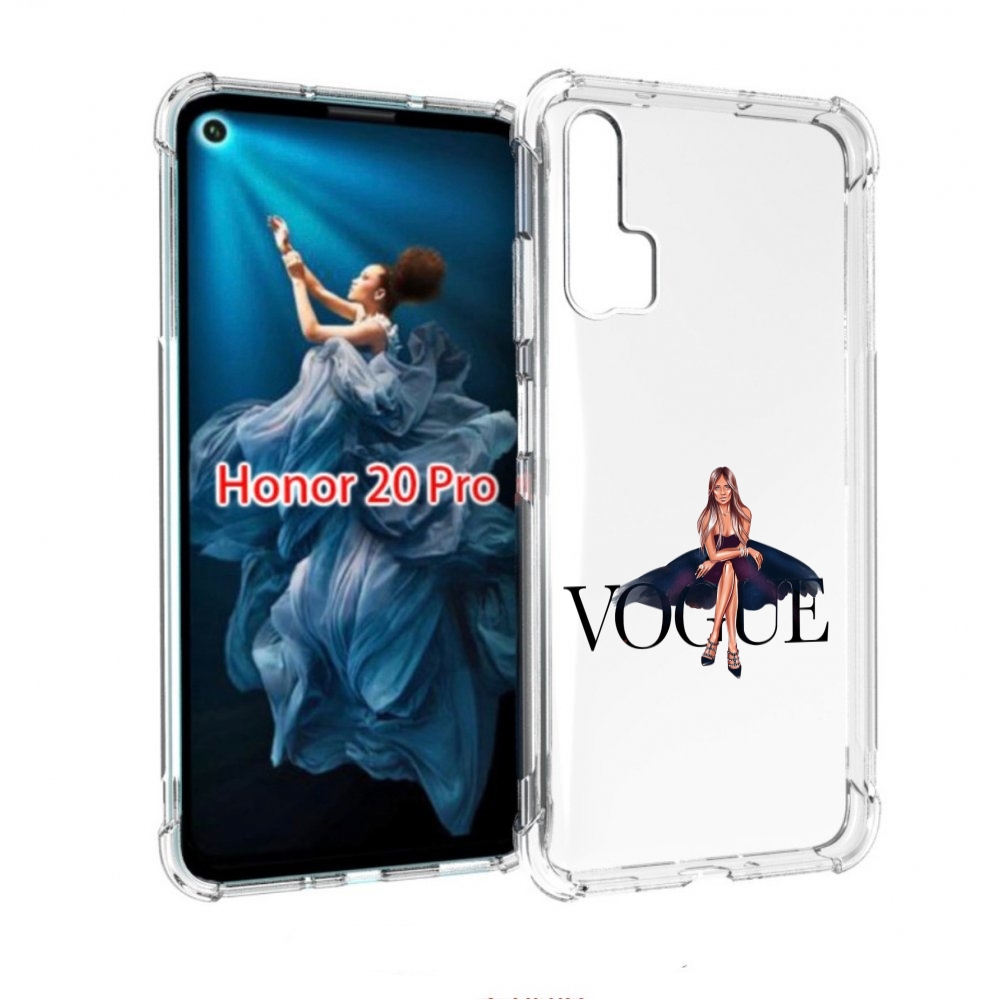 

Чехол бампер MyPads Вог-девушка женский для Honor 20 Pro противо, Прозрачный, Tocco