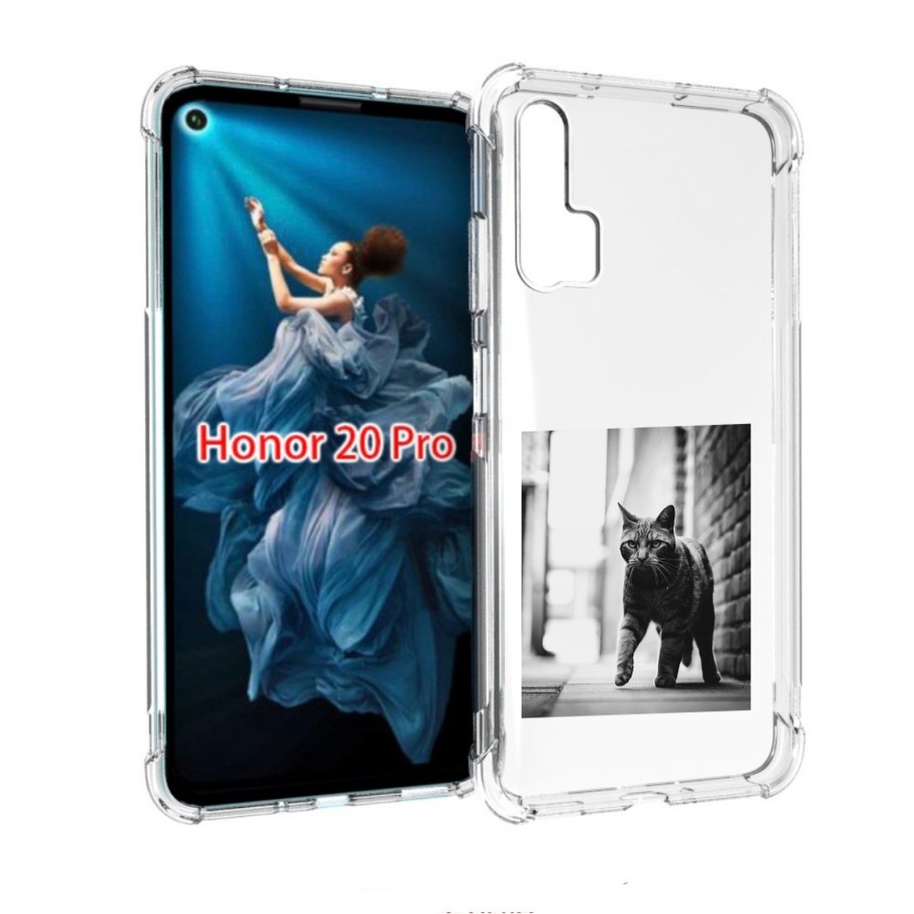 

Чехол бампер MyPads Важный-кот для Honor 20 Pro противоударный, Прозрачный, Tocco