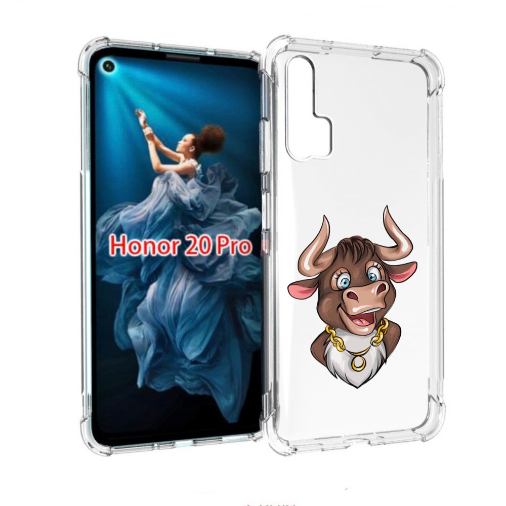 

Чехол бампер MyPads Бычок для Honor 20 Pro противоударный, Прозрачный, Tocco